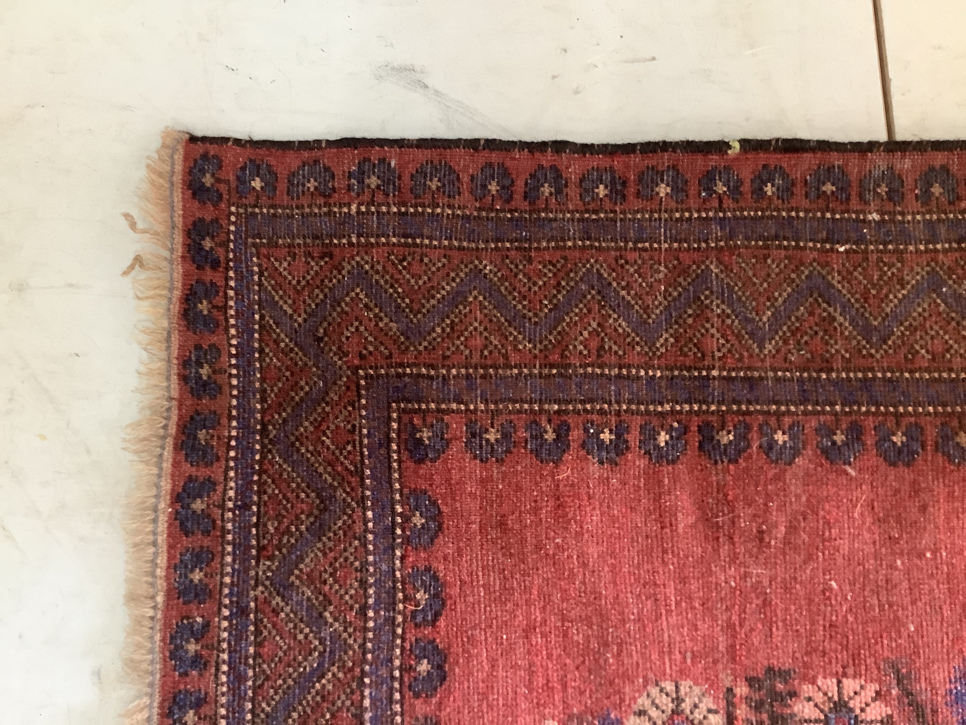 Two Persian red ground rugs, larger 148 x 102cm